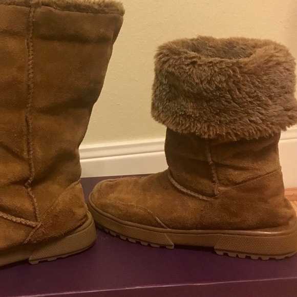 Rampage boots faux fur brown size 7 - Picture 1 of 2