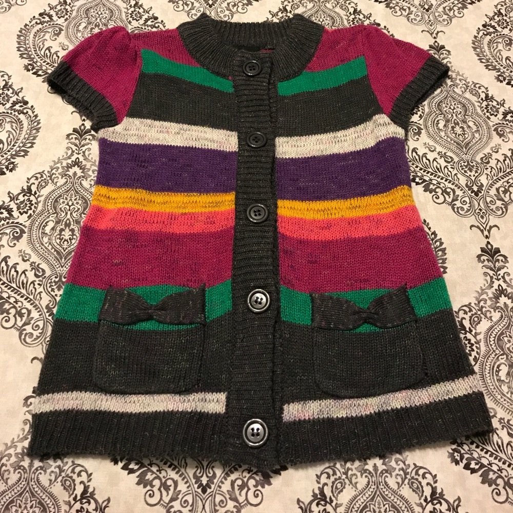 Cute girls rule button cardigan size 5