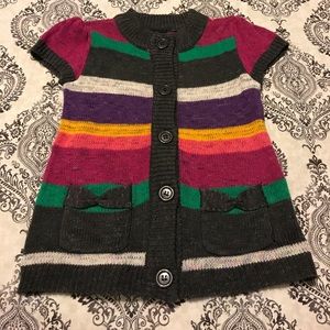 Cute girls rule button cardigan size 5