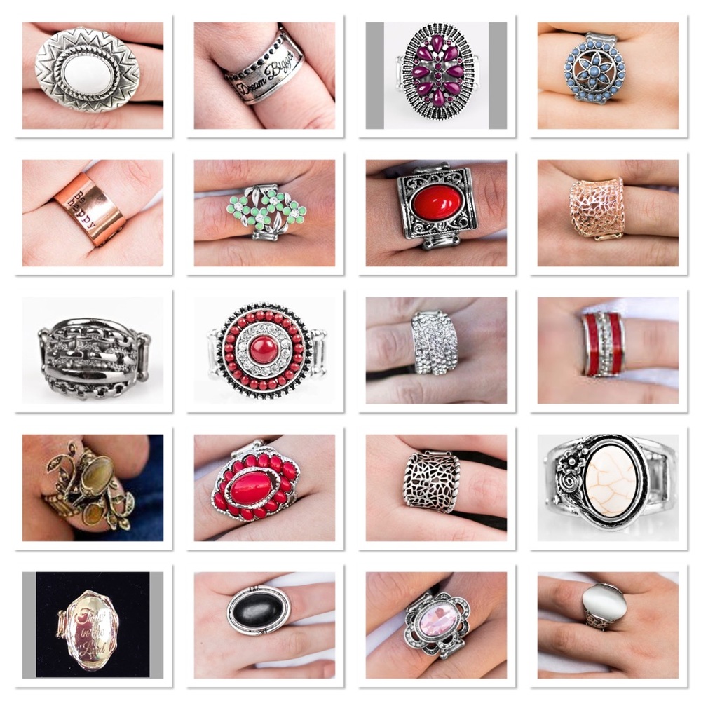 Rings with stretchy bands to fit any size finger