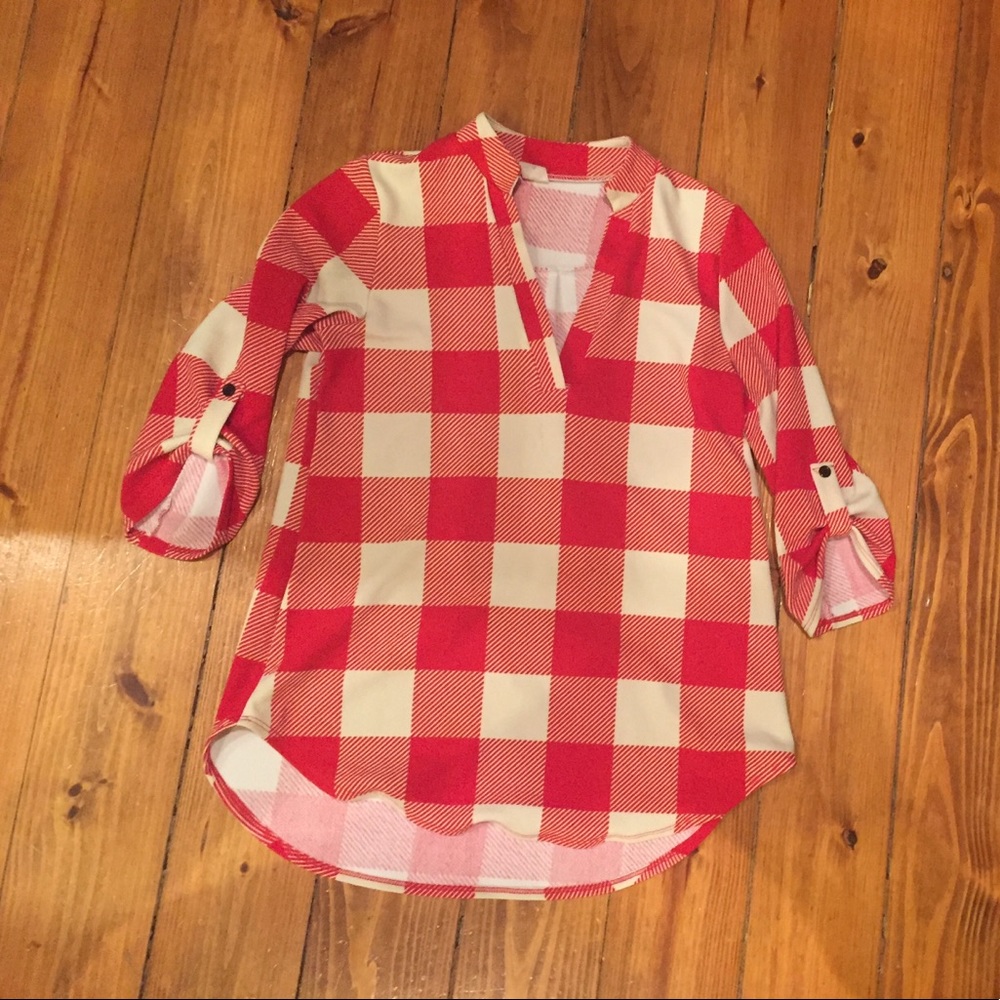 Boutique style Flannel pattern Top