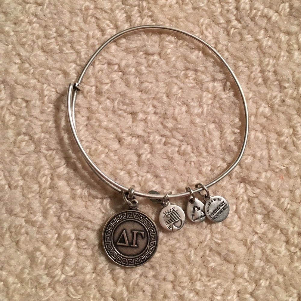 Alex and Ani Delta Gamma Silver Bangle Bracelet