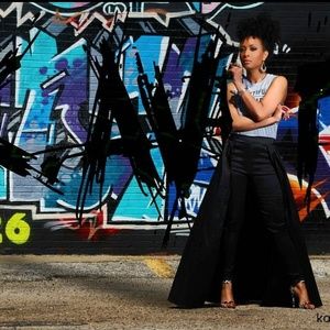 Black Pants with attached Skirt