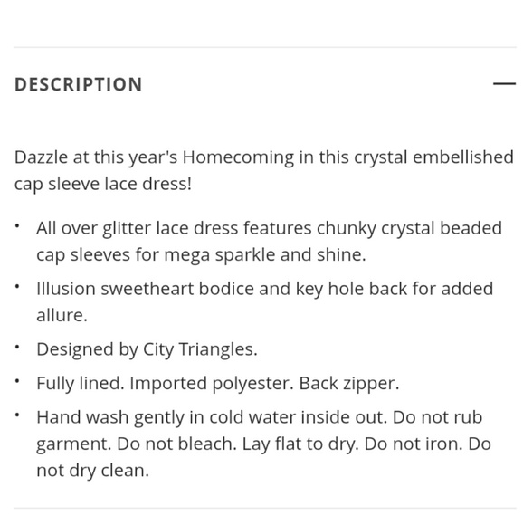 City Triangles Crystal Lace Dress - Picture 4 of 8