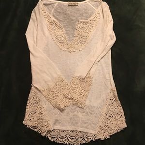 Cream crochet top