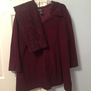 Plus Size Maroon Pant Suit