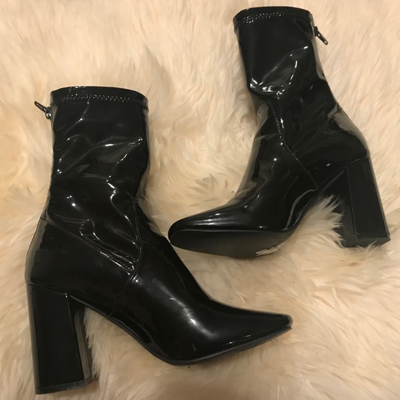 asos patent leather boots