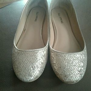 Gold Glitter Call it Spring Flats
