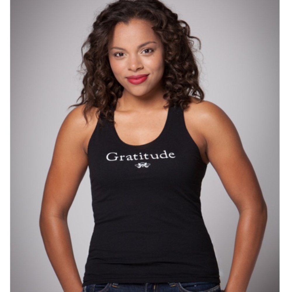 Positivity Designs racer back tank, Gratitude
