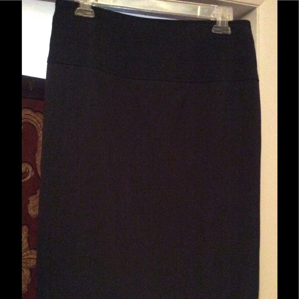 Below knee dark grey business skirt