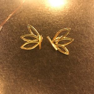 Gold Double sided earrings
