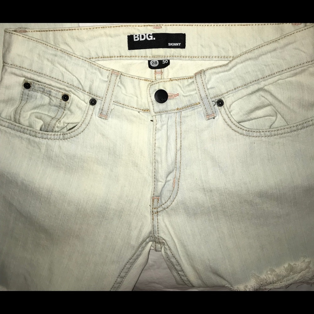 BDG Skinny whitewashed jeans with four rips