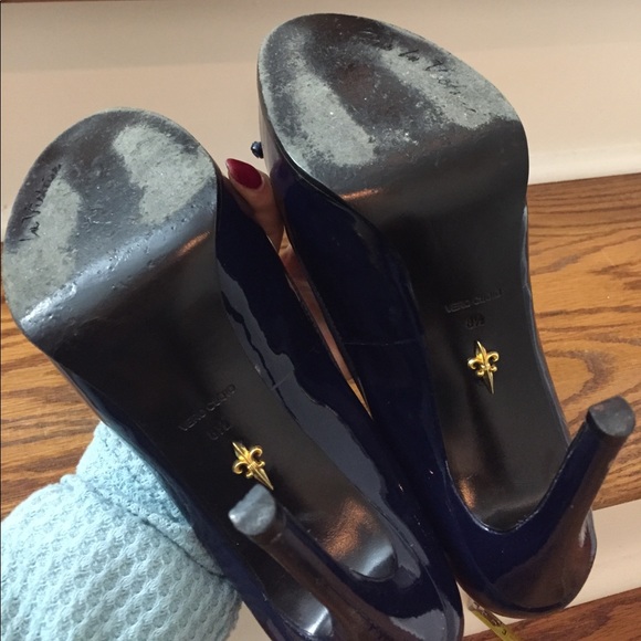 Pour La Victoire navy blue pumps 5” heel 2” toe - Picture 8 of 8