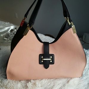 OFFERS Neiman Marcus leather pink hobo purse