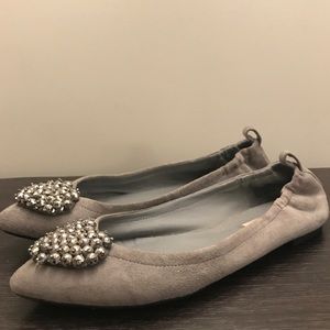 Kelsi Dagger Gray Suede Flats Kelsi Dagger Gray Suede Flats