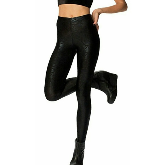 Black Mermaid Legging  Siren Iridescent - Picture 3 of 6
