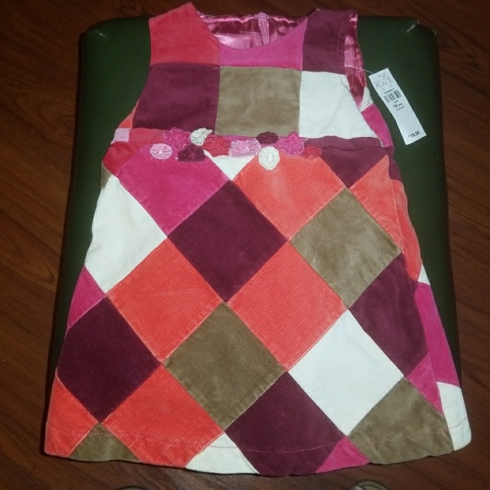 Children's Place Velvet Patchwork Dress