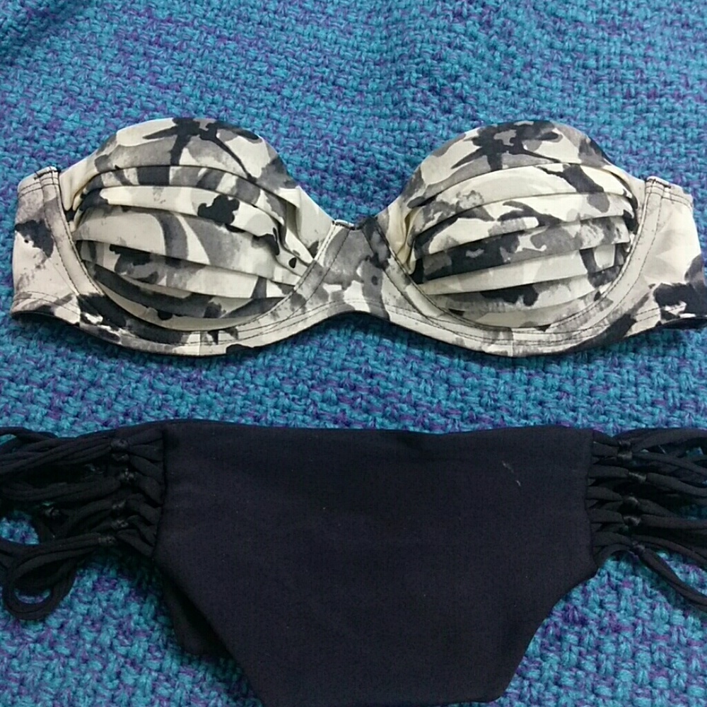 h&m strapless bandeau bikini top