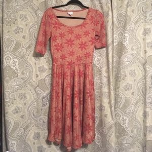 Poinsettia LulaRoe Nicole Dress Size Small