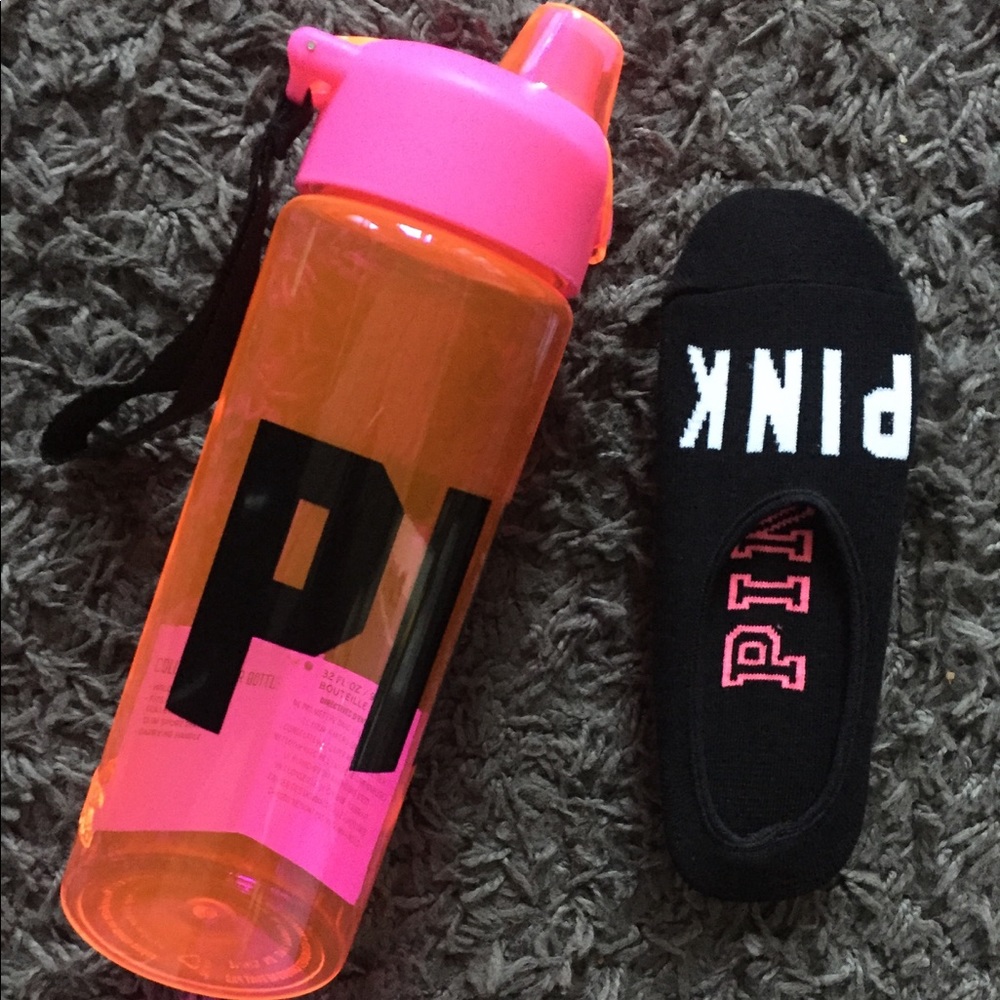 Pink water bottle