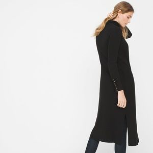 Long Black Duster with Gold Details