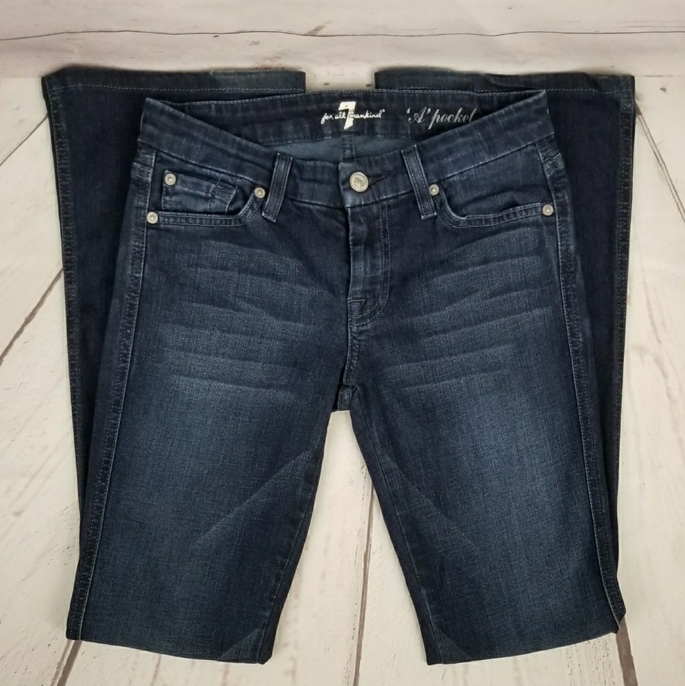 ❤SOLD❤7FAM Bootcut A Pocket 25x30 Dark Wash