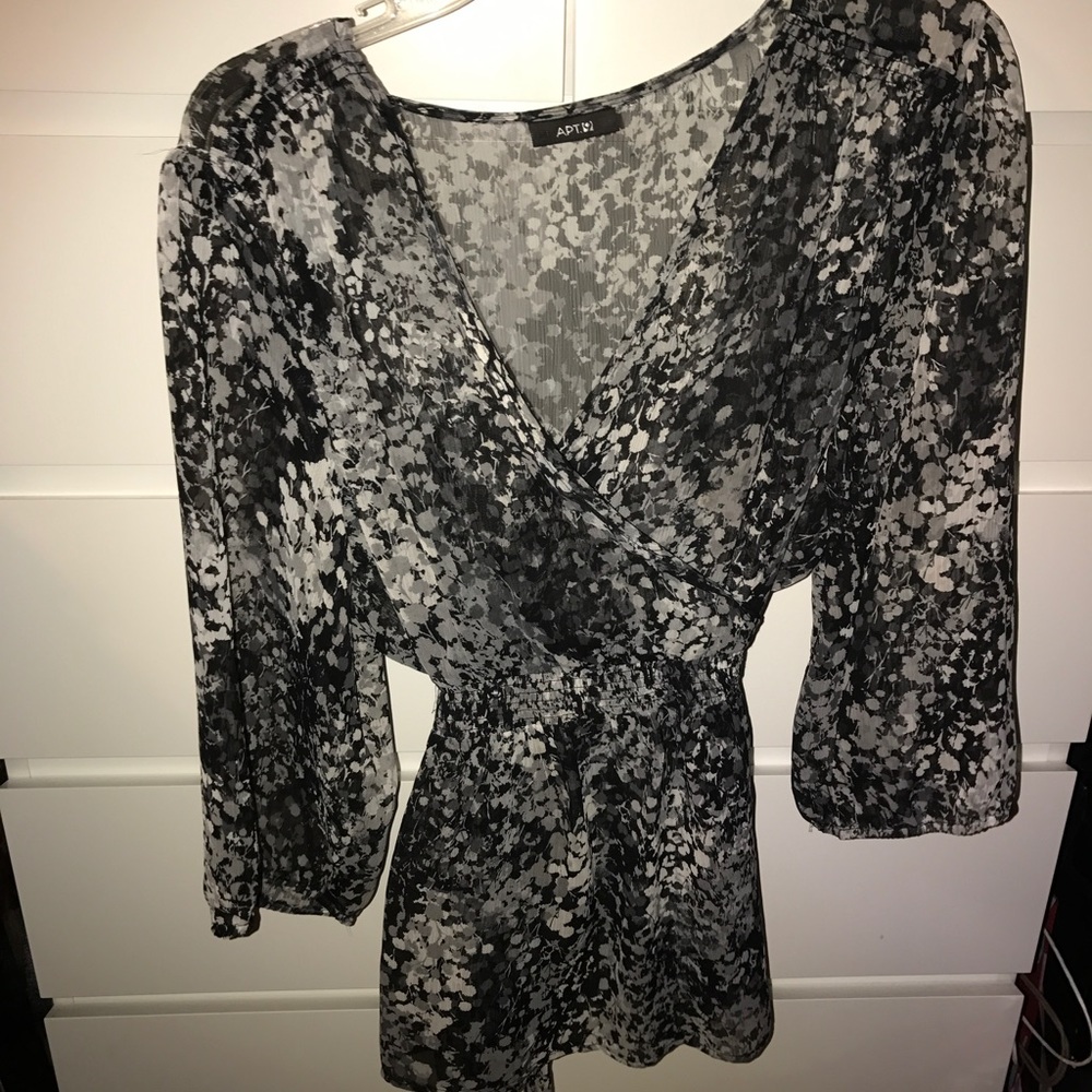 Sheer Apt 9 surplice top