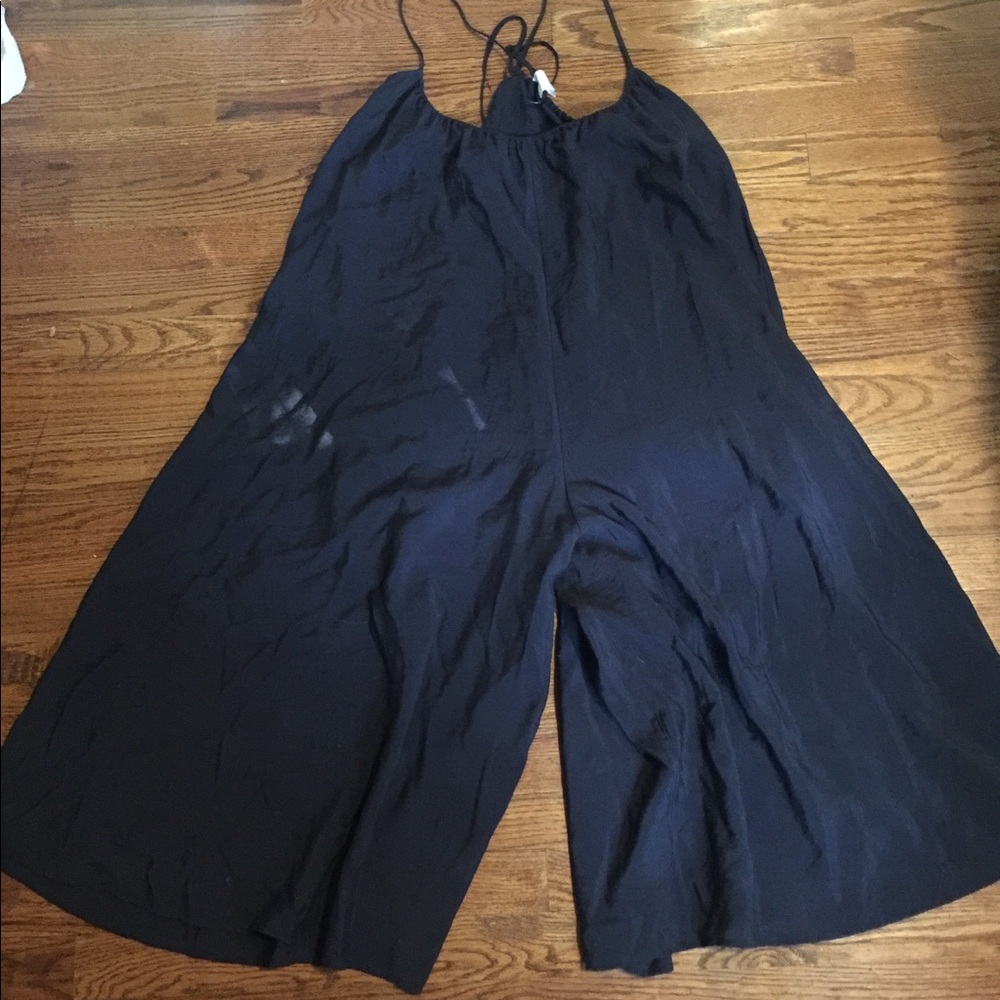 Anthropologie black suspended jumpsuit
