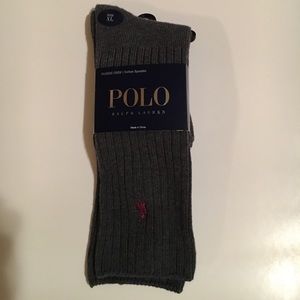 Polo Ralph Lauren Men's Dress Socks Gray XL