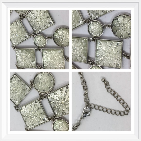 Yellow Starburst Rhinestone Statement Necklace - Picture 4 of 4