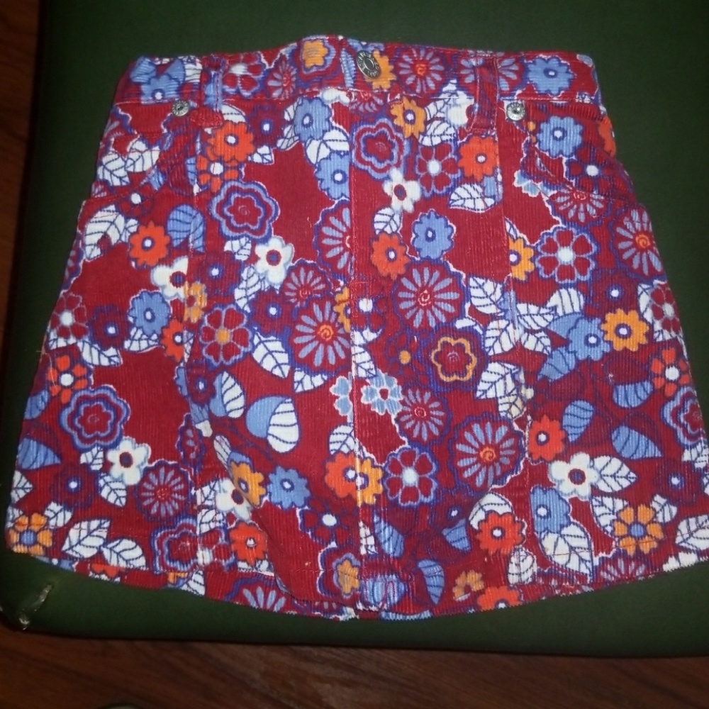 Children's Place Corduroy Floral Skirt/Diaper Cov