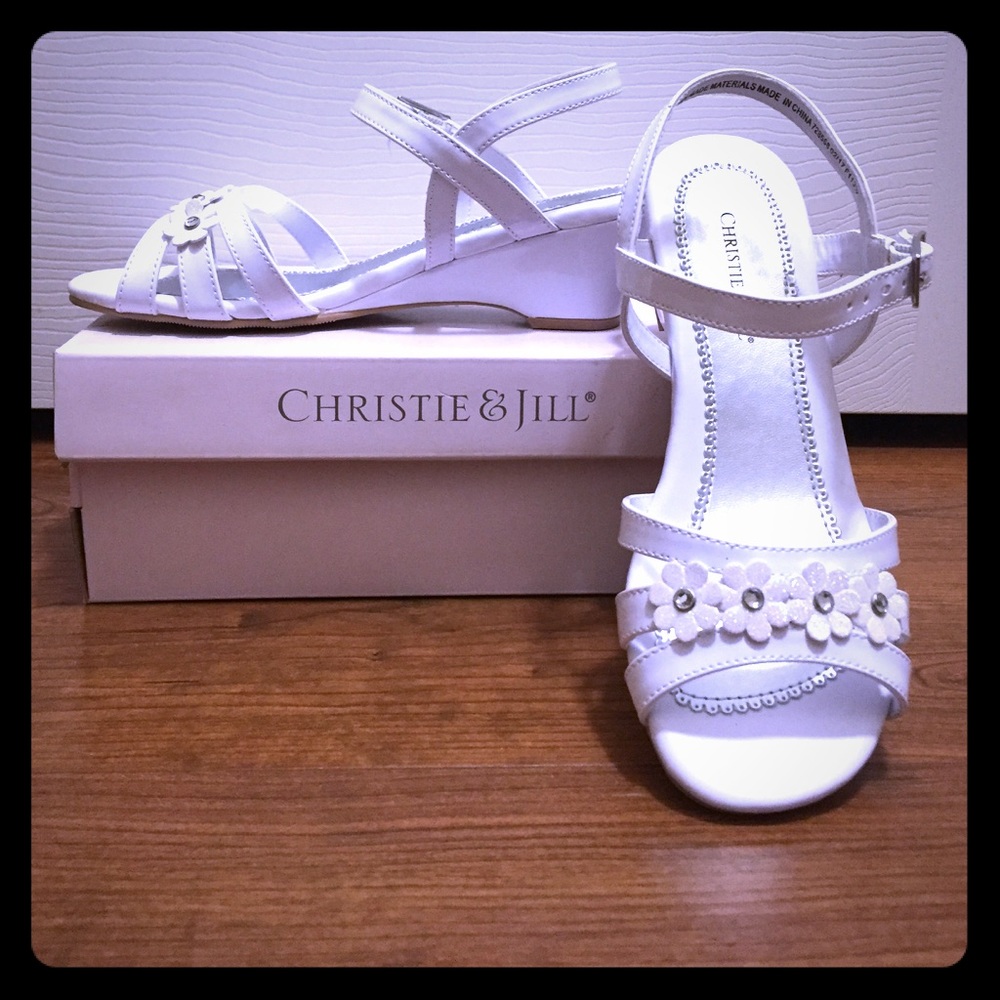NWT & BOX sz 3 Girl Church Wedding Baptism Shoes
