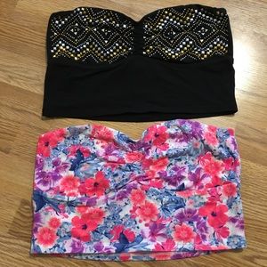 VS PINK Bandeau crop top bundle.- large
