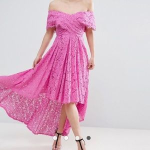 Asos OTS lace dress