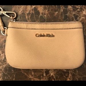 Calvin Klein Saffiano Leather Wristlet