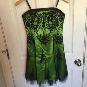 Blonde Nites by Stacy Sklar Green Homecoming Dress