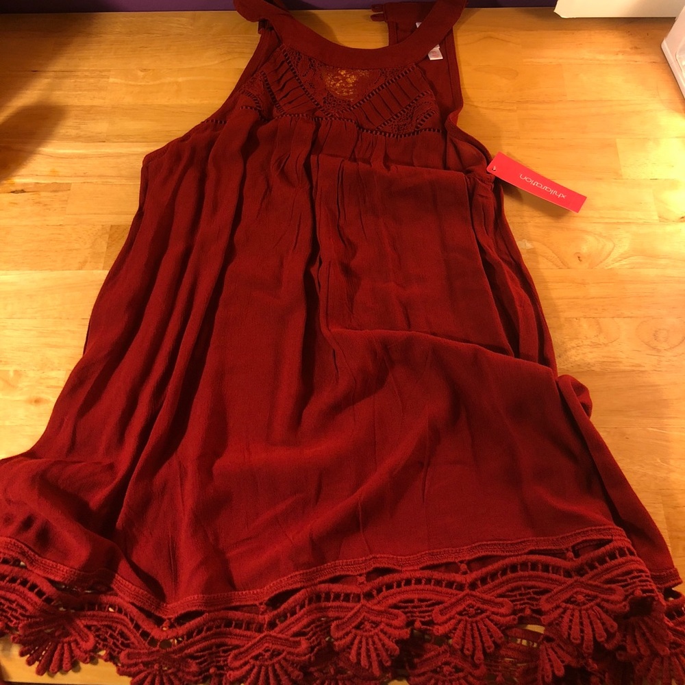 NWT Xhilaration XS Red Long Top