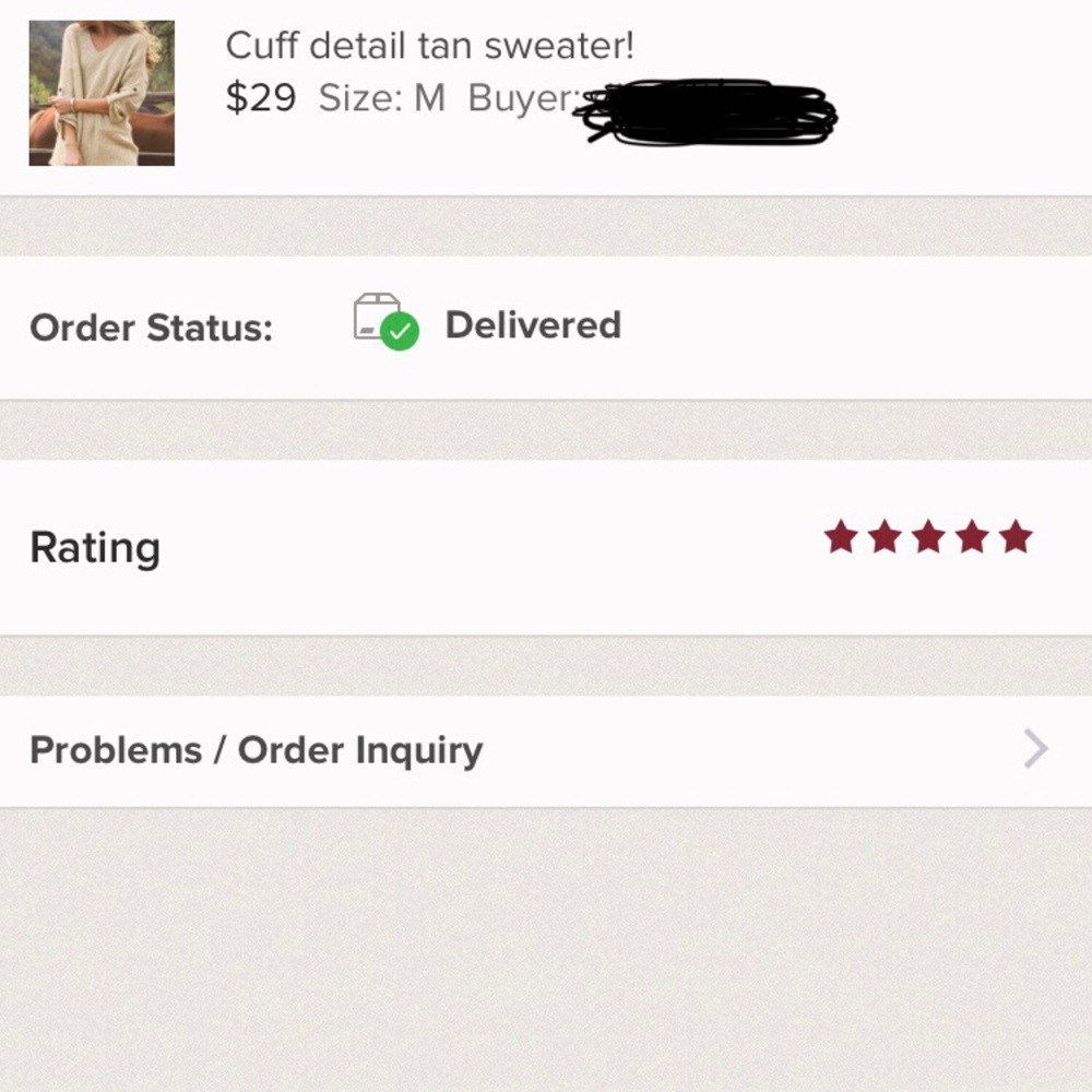 Sold out! 5 ⭐️ Rated! Cuff detail tan sweater! - Picture 3 of 3