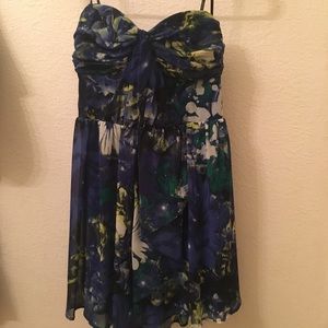 Dark blue floral dress