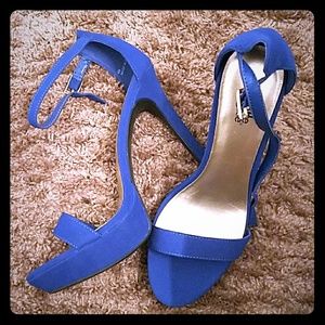 Blue high heels