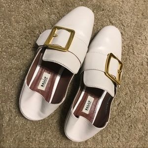 bally janelle leather slippers