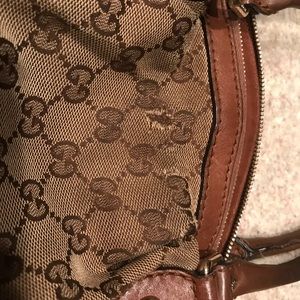 Gucci Sukey Tote Bag GG Leather Beige- Authentic