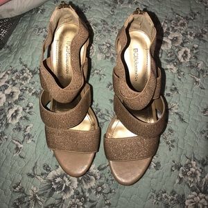 BCBGENERATION NUDE WEDGES