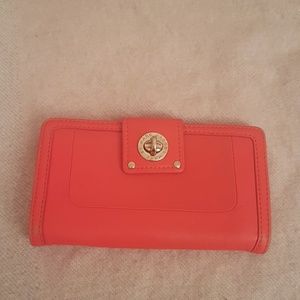 Marc by Marc Jacob's turnlock hot orange wallet