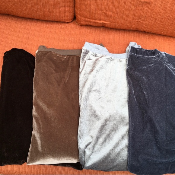 QUALITY SOFT SILVER GRAY VELVET TIE TOP - Picture 6 of 6