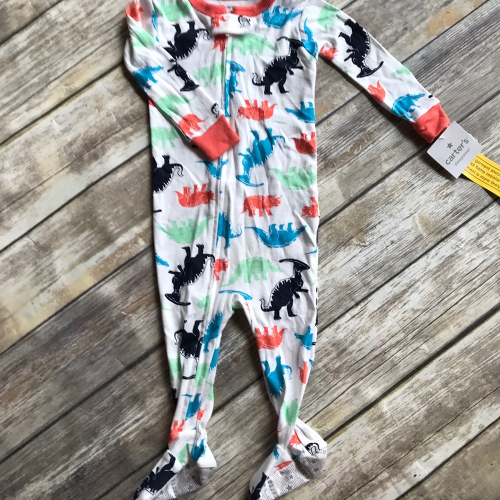 Carter's NWT Dinosaur Footie PJs 12 Month Baby Boy