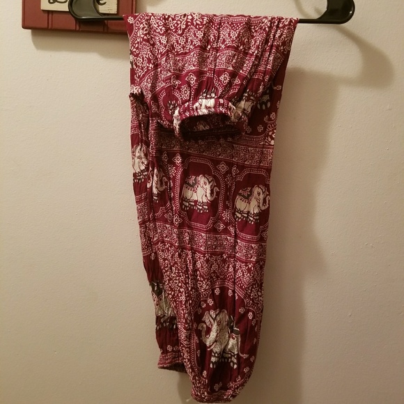 TIBETAN LUCKY ELEPHANT Jogger Pants w/Drawstring📍 - Picture 2 of 3