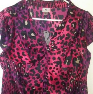 Worthington ruffle top, fall colors