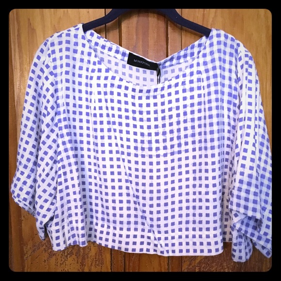 Mink pink boxy crop top size M - Picture 1 of 3