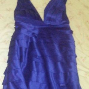 14-16 AGB Blue Ruffle cocktail dress